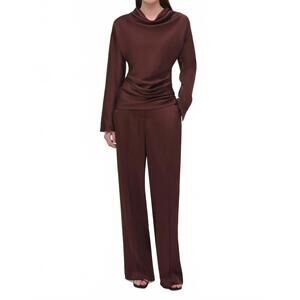 NEW SIMKHAI kyra satin pant in mahogany